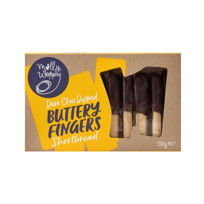 Molly Woppy Dark Choc dipped Shortbread Fingers