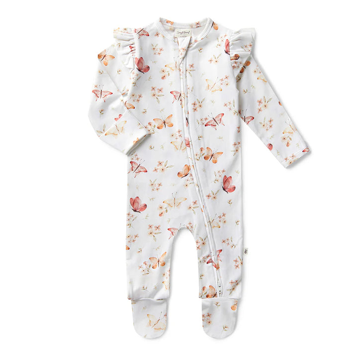 Snuggle Hunny Organic PREEMIE Snuggle Sleepsuit Zip Footie