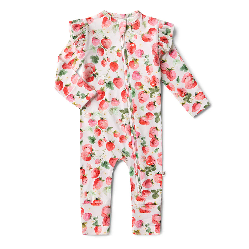 Snuggle Hunny Organic Snugglesuit/Frill Convertible Romper