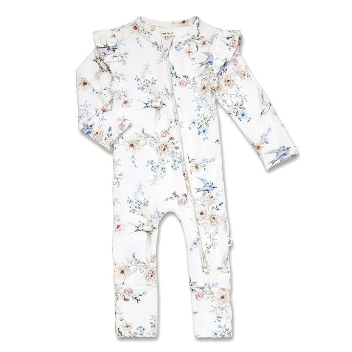 Snuggle Hunny Organic Snugglesuit/Frill Convertible Romper