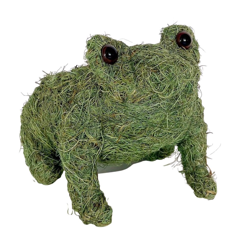 HUSK Frog Planter Green 20cm
