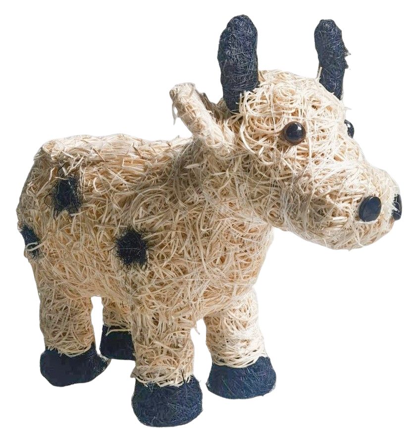 HUSK Cow Planter Black 33cm