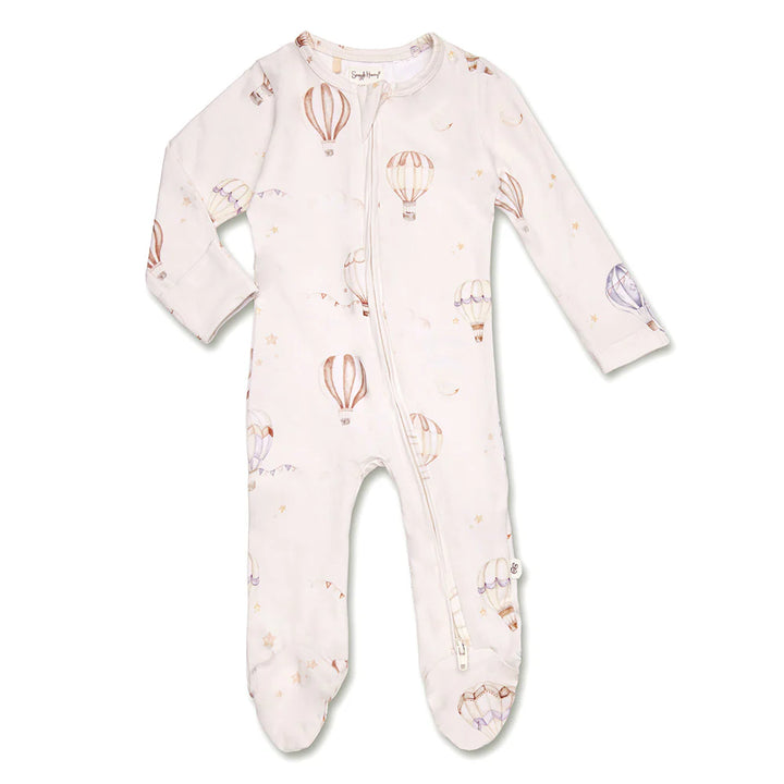 Snuggle Hunny Organic PREEMIE Snuggle Sleepsuit Zip Footie