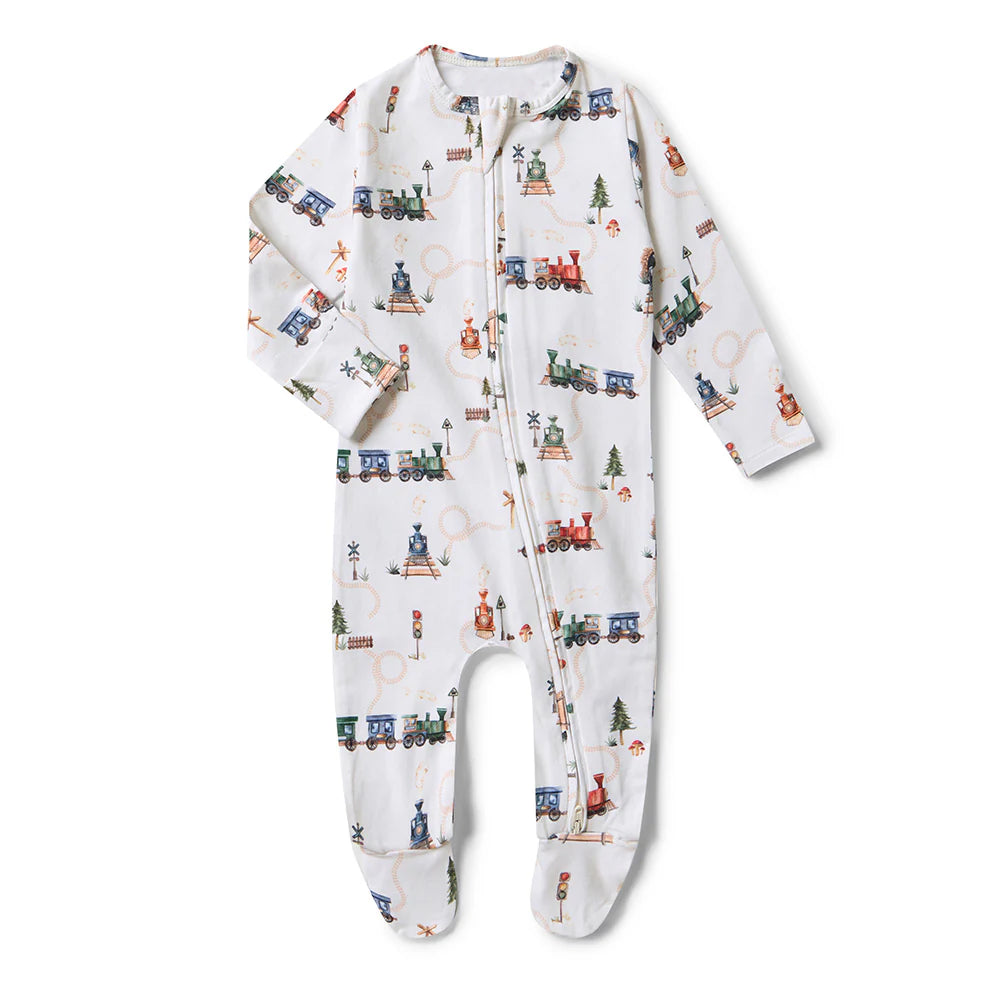 Snuggle Hunny Organic PREEMIE Snuggle Sleepsuit Zip Footie