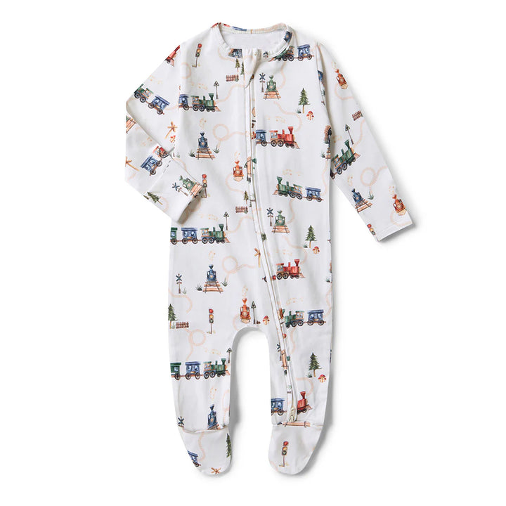 Snuggle Hunny Organic PREEMIE Snuggle Sleepsuit Zip Footie
